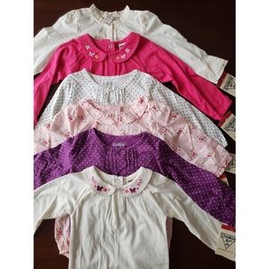 6 Oshkosh B'gosh long sleeve bodysuits